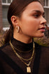 TINY MOON STUDS GOLD
